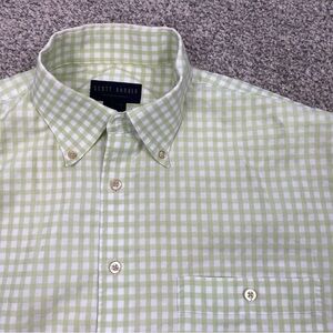 Scott Barber 100% cotton gingham longsleeve shirt Large
